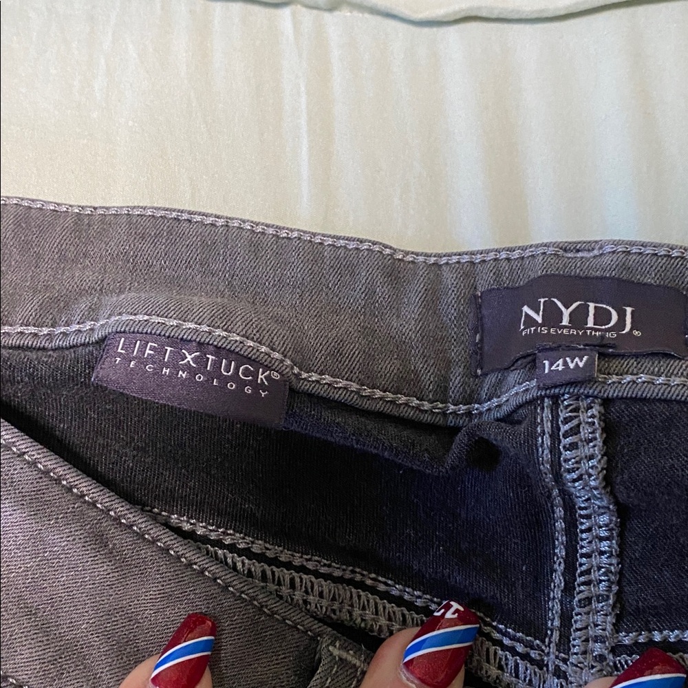 NYDJ Charcoal Lift Tuck Pants - Picture 2 of 5